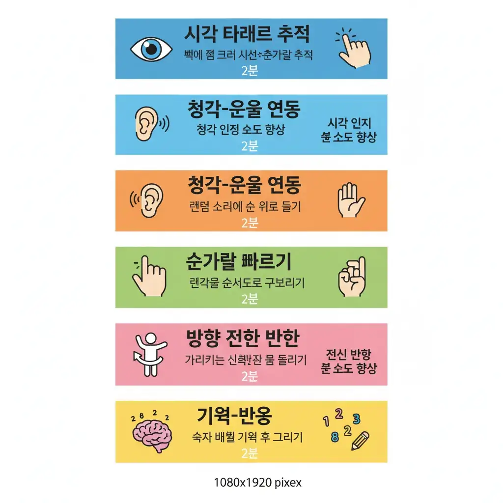 10분 일상 반응 훈련 인포그래픽