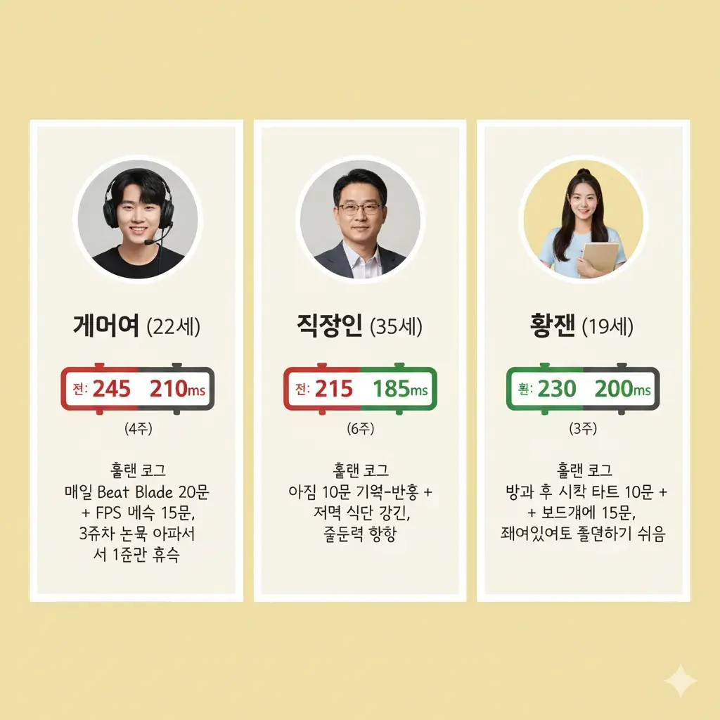 반응속도 향상 식단 수면 가이드